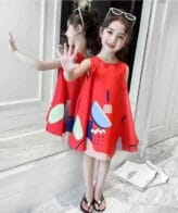 ⁦فستان أنيق بدون أكمام نمط رسوم للفتيات⁩ - الصورة ⁦2⁩