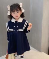 ⁦فستان بناتي أنيق بأكمام طويلة بتصميم حديث وعصري⁩ - الصورة ⁦2⁩