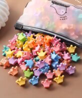 ⁦مجموعة من مشابك الشعر الملونة للفتيات على شكل زهرة ونجمة وميكي ومخالب شعر صغيرة لطيفة للأطفال دبابيس شعر  أنيقة وإكسسوارات شعر⁩ - الصورة ⁦4⁩