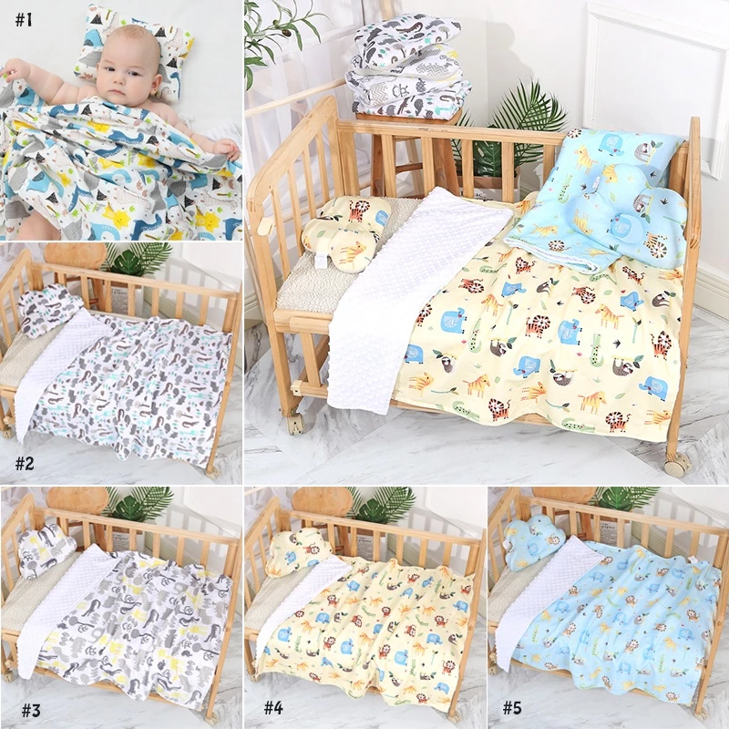 طقم بطانية ناعمة مع وسادة بأشكال حديثة