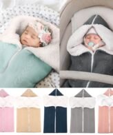 بطانية قماط للاطفال من الصوف المحبوك ناعمة لنوم الطفل - لعربة الاطفال