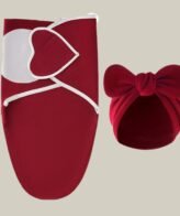 كيس نوم مع قبعة للاطفال حديثي الولادة