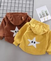 سترة ولادي مفتوحة من الامام  مع غطى لراس بتصميم حديث