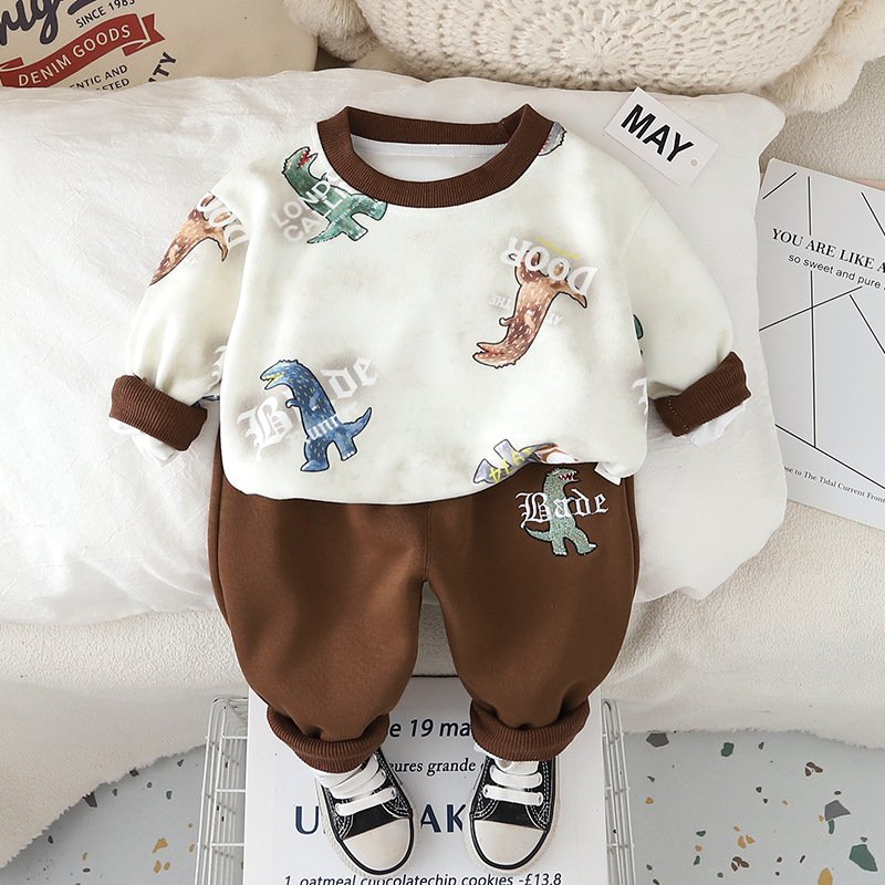 طقم ولادي أنيق مكون من بلوفر وسروال